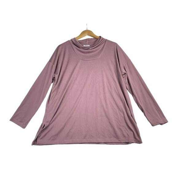 J. Jill Ribbed Knit Tunic Top size Large Petite‎ Pink - Picture 1 of 6